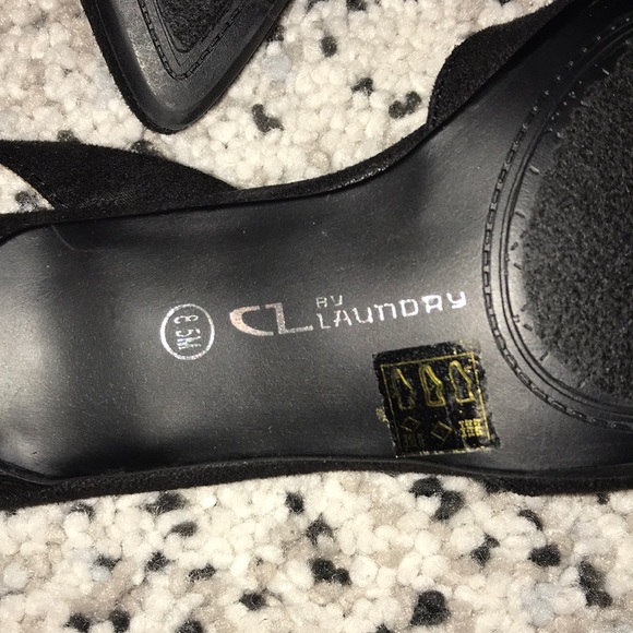 SOLD 🆕 Chinese Laundry Black suede slingbacks - Picture 8 of 9